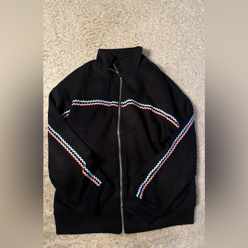 Brand new full zip ric rac